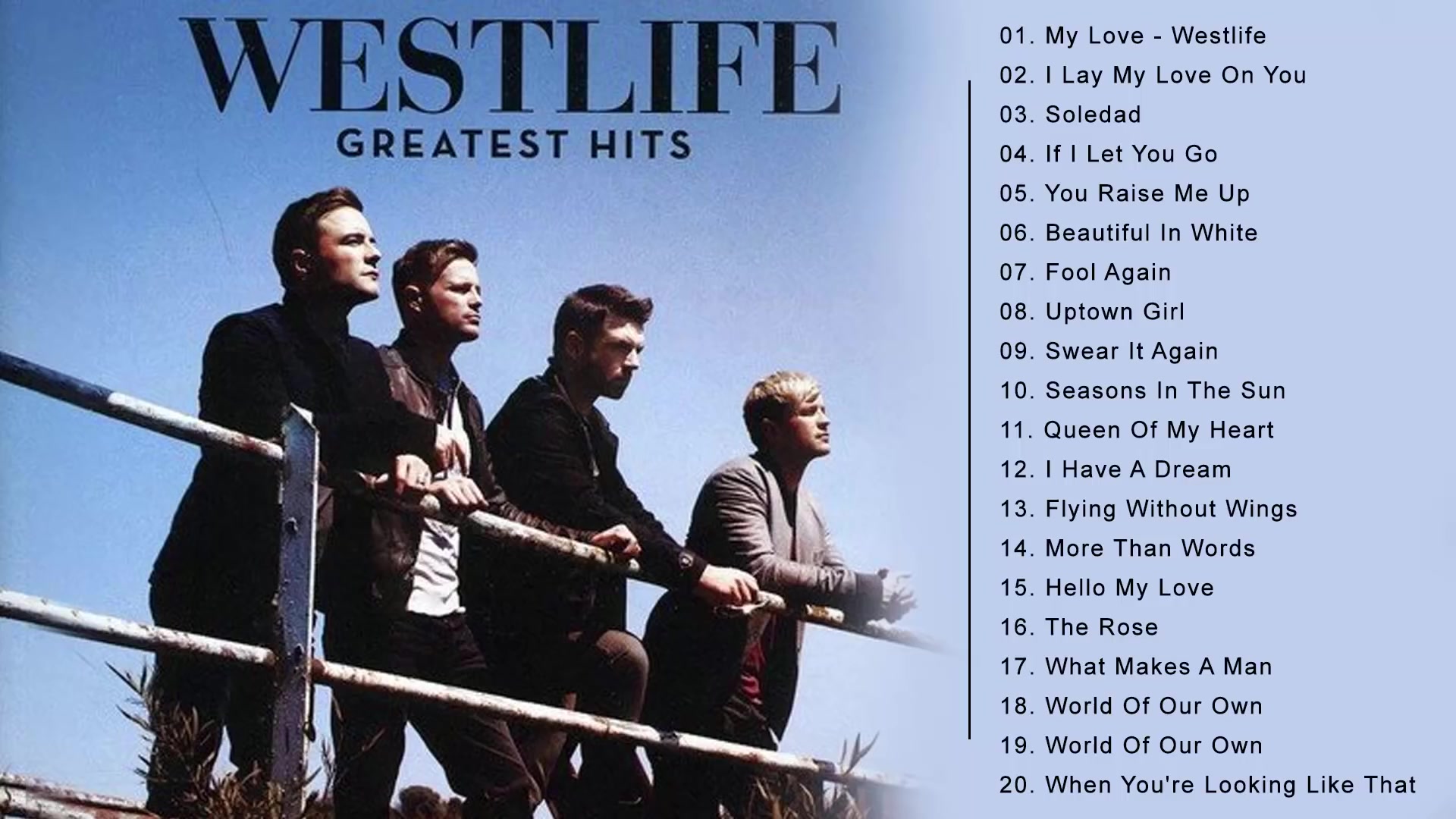 [图]Westlife西域男孩 最受欢迎歌曲 Top 20