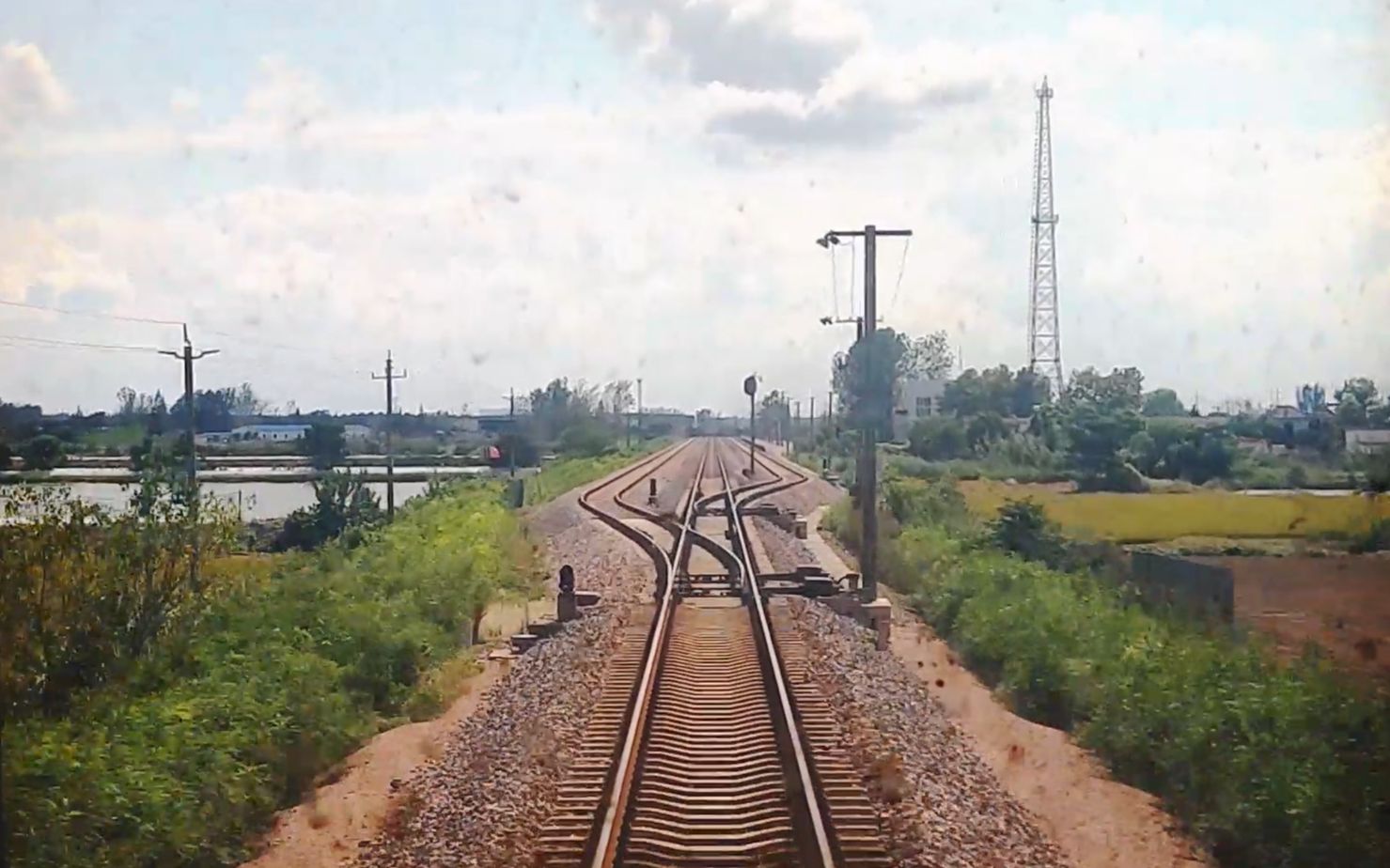 【中国铁路】新靖线(原新长线)盐城→海安段伪前方第一视角展望(pov)