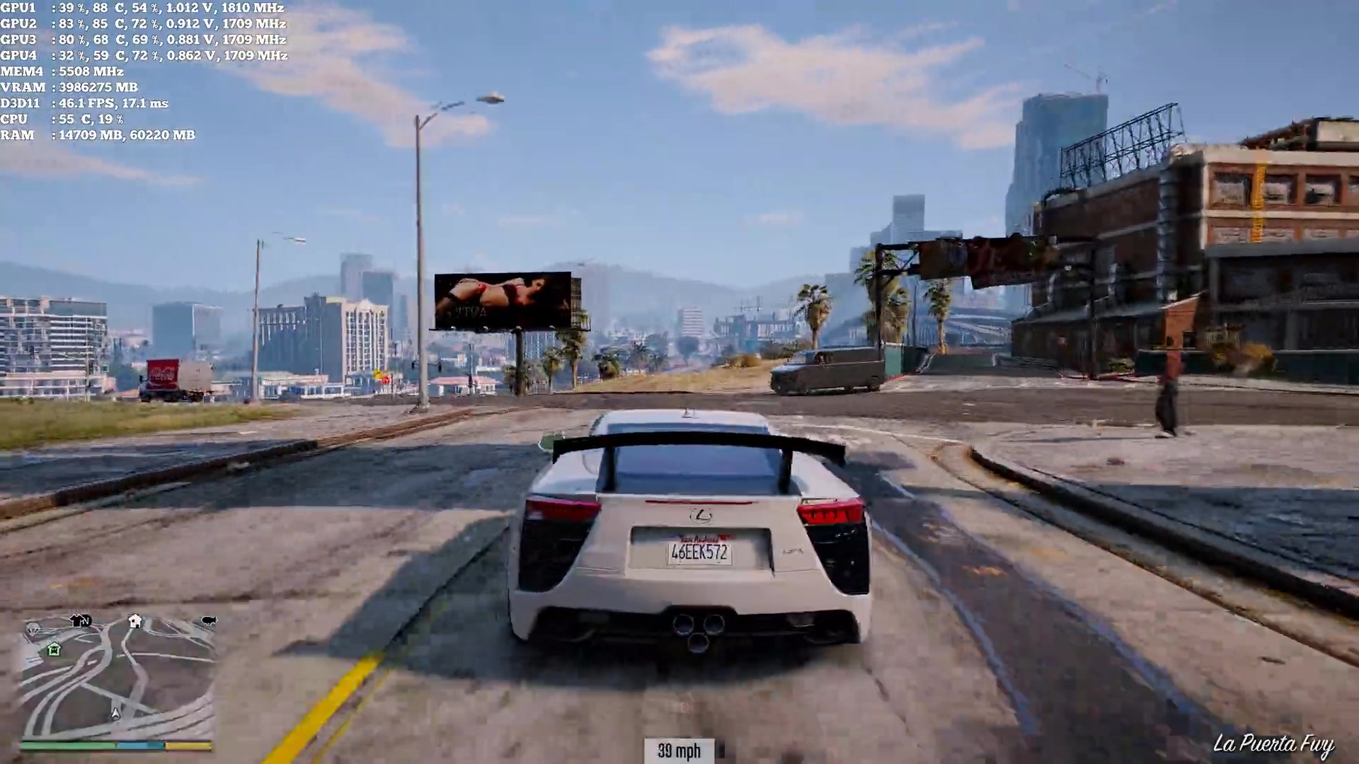 【1080p60帧警告】60000元的电脑玩打了画质补丁的gta5是什么效果
