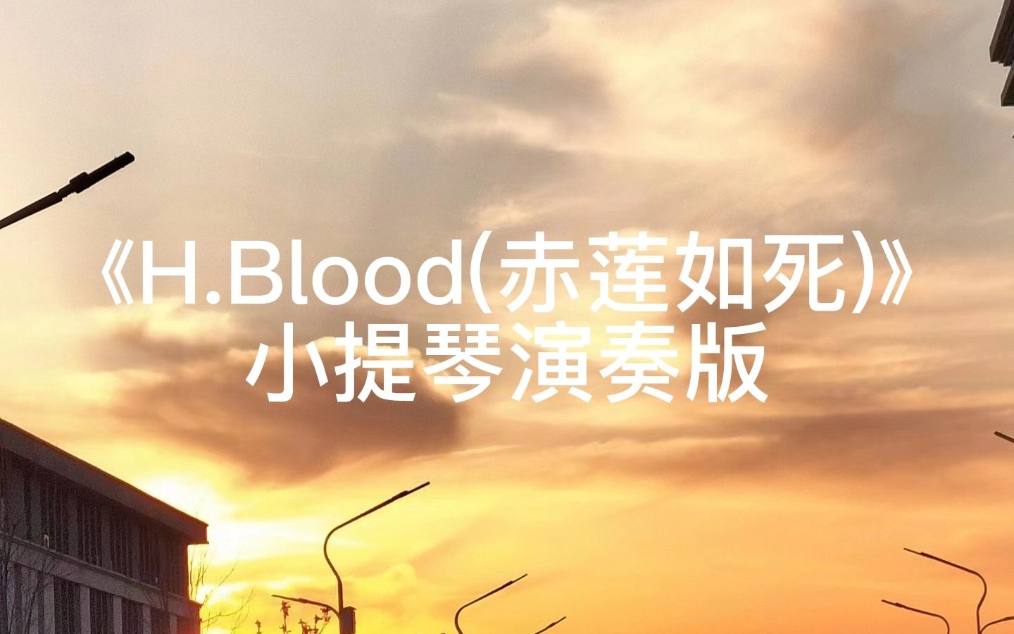 《H.Blood(赤莲如死)》谢澜小提琴演奏哔哩哔哩bilibili