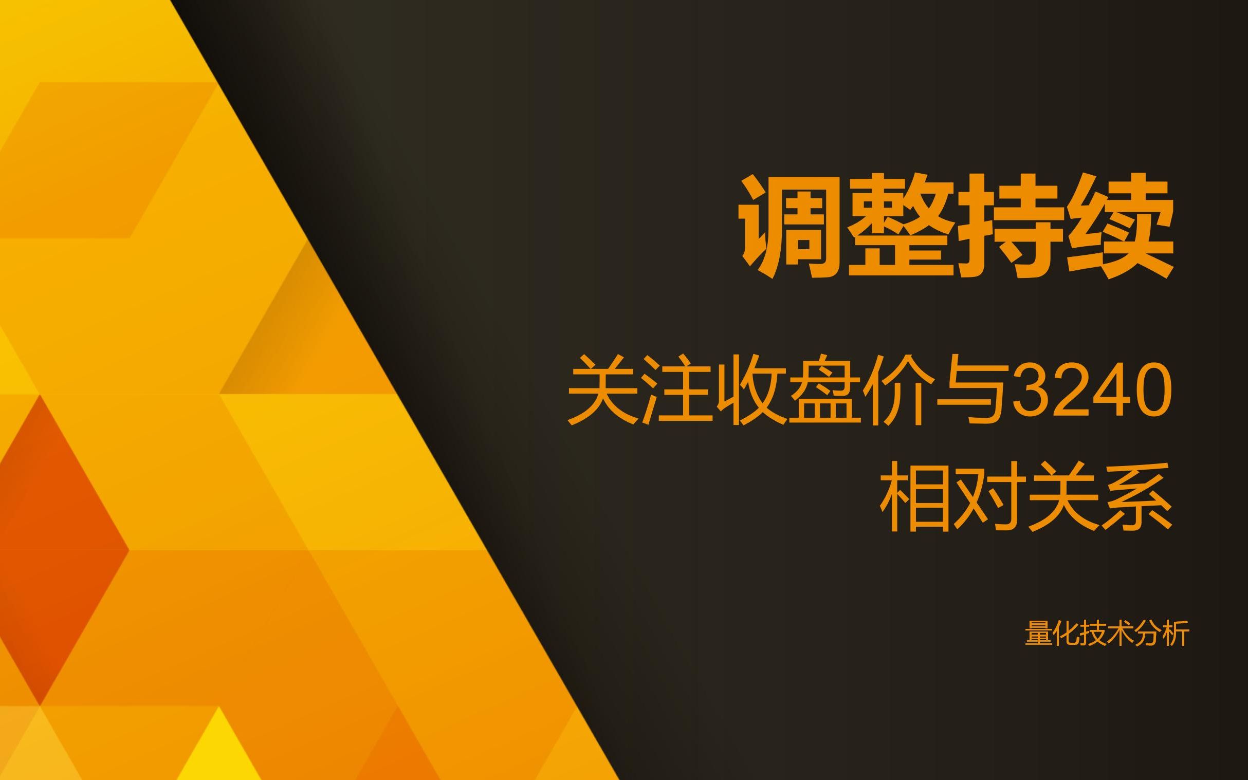 量化技术分析20230809 调整持续 关注收盘价与3240的相对关系哔哩哔哩bilibili