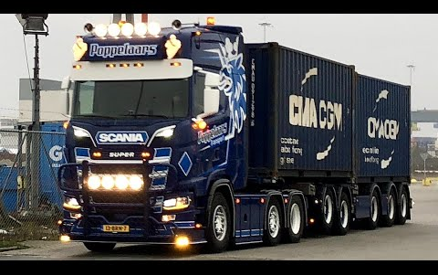 open pipe〕斯堪尼亚v8引擎声浪&车辆改装细节展示 | scania s650