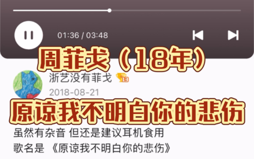 [图]【考古向】18年的周菲戈《原谅我不明白你的悲伤》完整字幕版