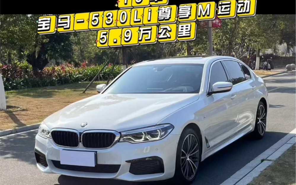 20款19年宝马530li尊享m运动版,最美白外火山红内,座椅通风,hud抬显