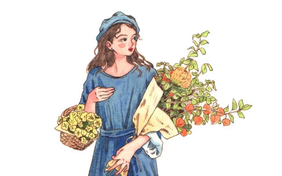 钢笔淡彩人物练习