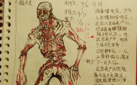 发现了以前画的丧尸
