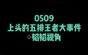 Download Video: 【名院】【录屏】20200509上头的五排王者大事件[韬韬视角（有半透明弹幕）]