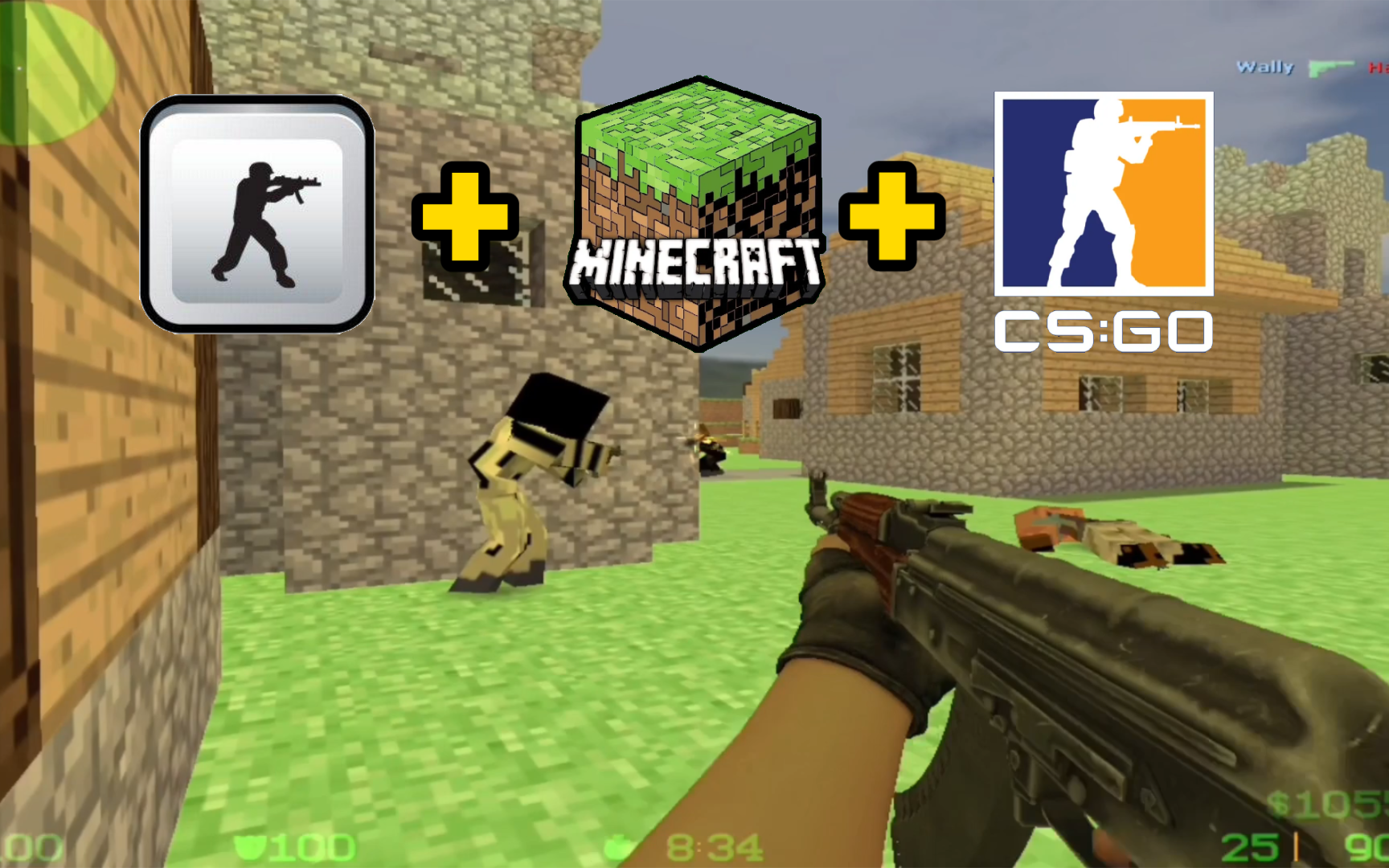 当csgo的武器来到我的世界里去玩cs1.