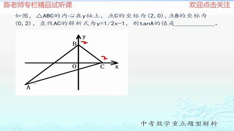 中考数学题精讲 利用三角形内心和函数解析式 求三角函数值方法 哔哩哔哩 Bilibili