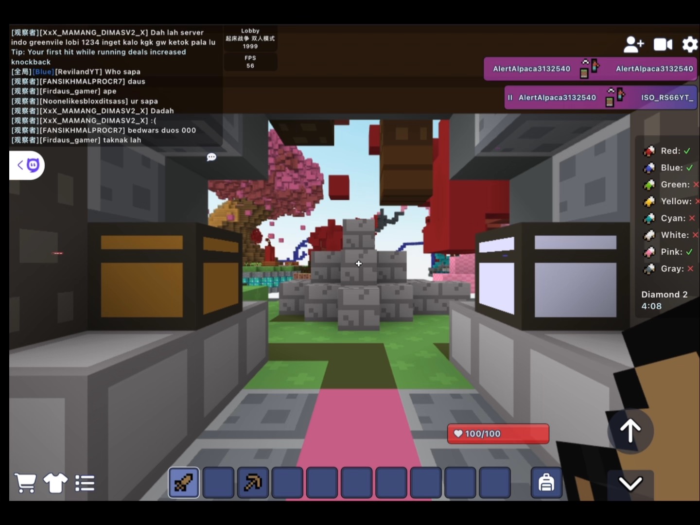 【bloxd.io起床战争】有这样的队友你真的可以为所欲为