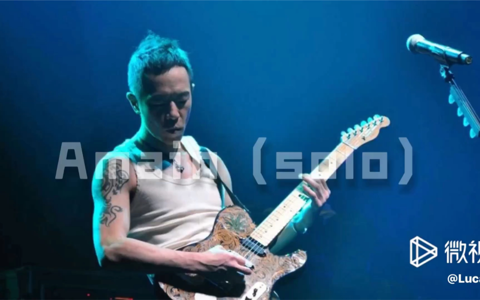 一把黄贯中多年前御用吉他fender8602金花演奏amanisolo