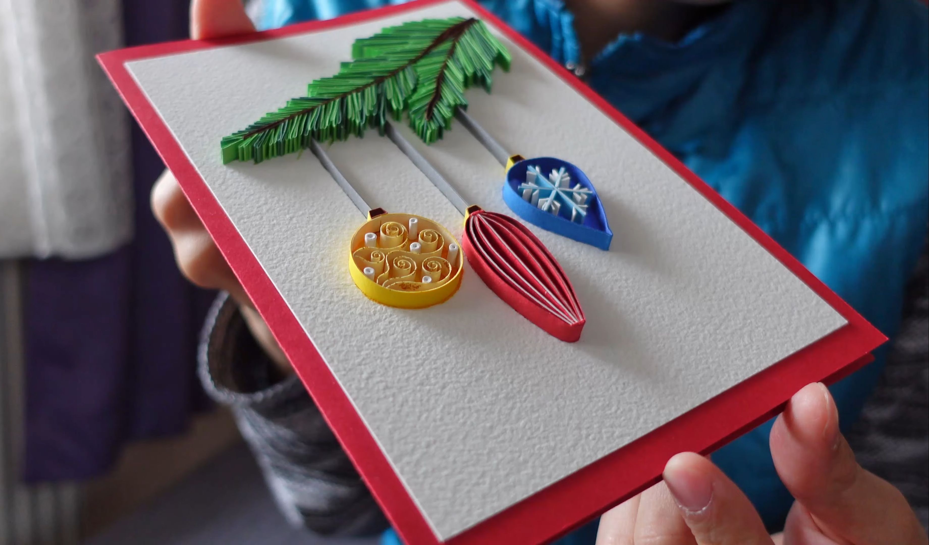 【miriams quilling】圣诞衍纸贺卡制作教程diy little house in