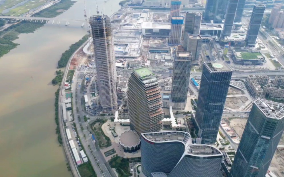 广东省珠海市横琴新区,高楼林立