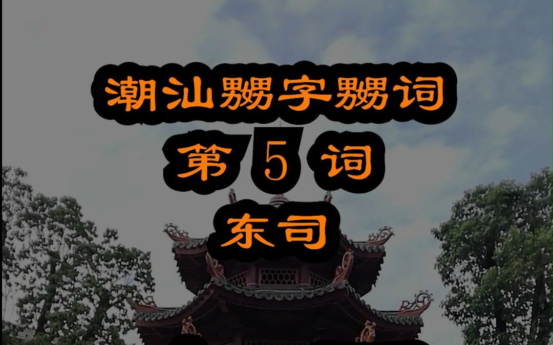 潮汕东司和厕所的区别 潮拼普调=潮汕话的拼音+普通话的声调哔哩哔哩bilibili