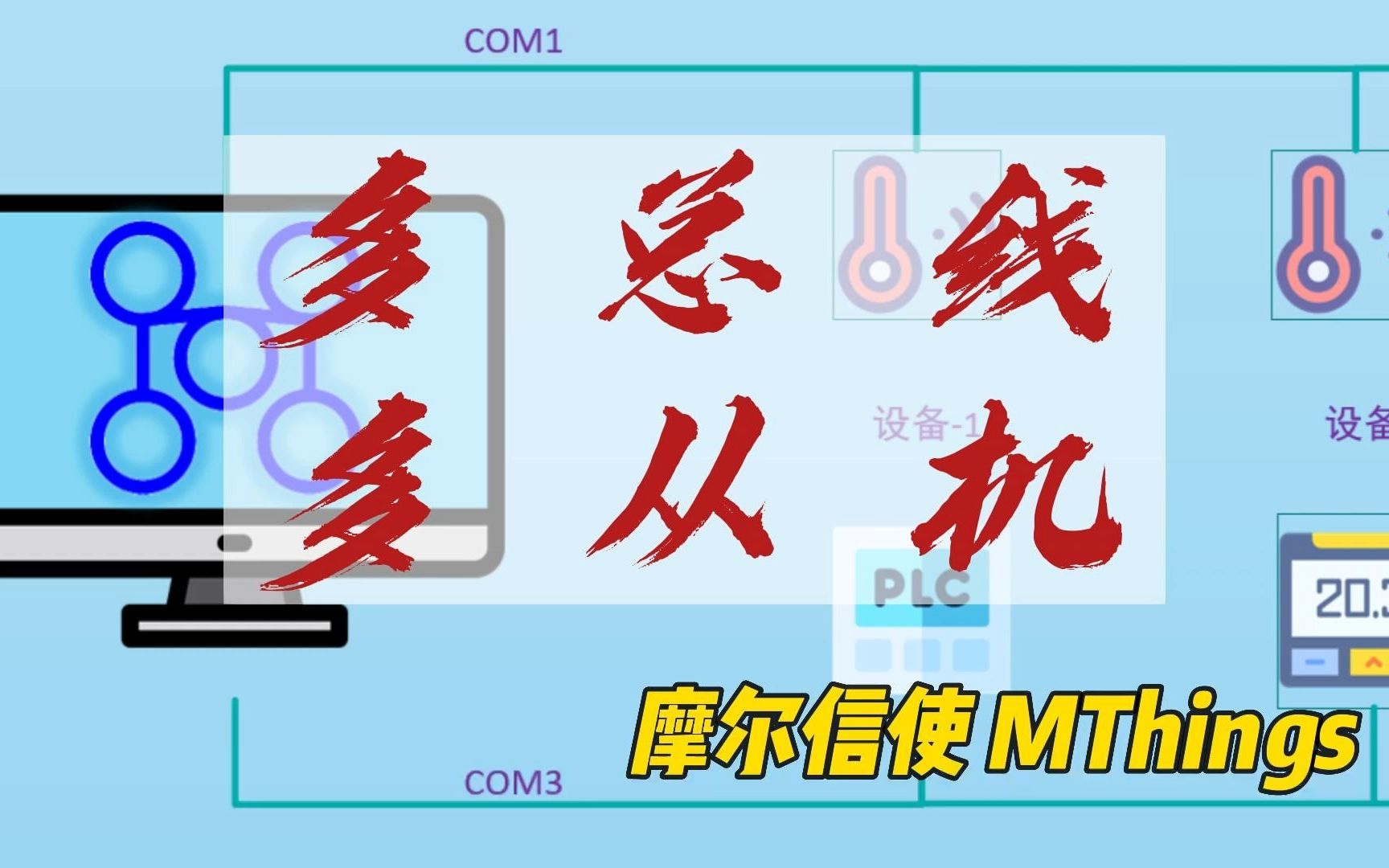 摩尔信使 MThings 一主多从 多总线 多Modbus从机管理方法哔哩哔哩bilibili