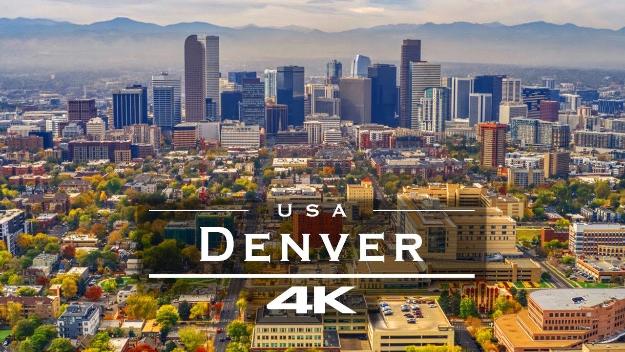 【4k航拍】美国 科罗拉多州 丹佛市 denver, colorado, usa 9694