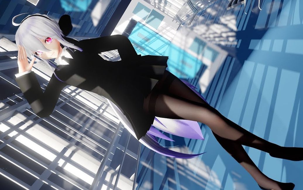 【mmd】黑丝ol制服弱音-classic_哔哩哔哩_bilibili