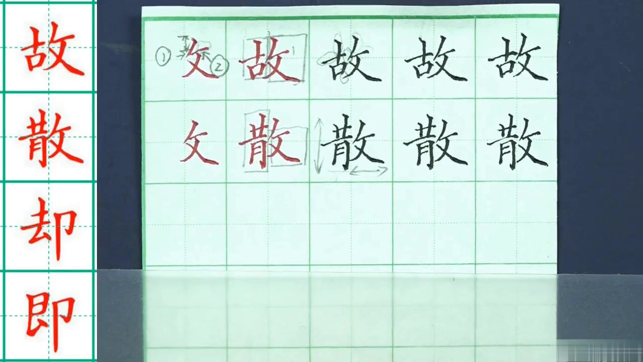 硬笔书法教学(妙笔生花)【第16节】左右结构字书写规律之右偏_04
