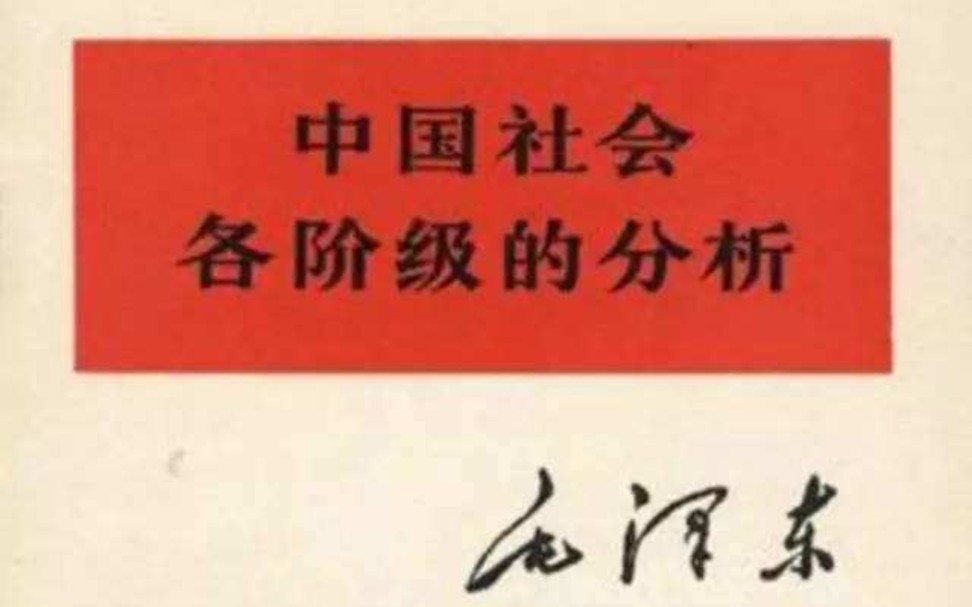 读毛选一卷1《中国社会各阶级的分析》