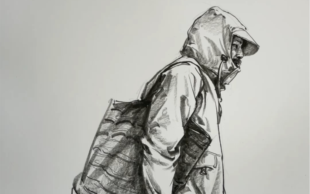 志雄速写教学时装模特侧面