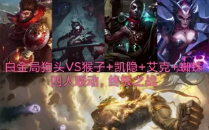 Download Video: 白金狗头VS猴子凯影艾克蜘蛛四人联动抓狗头无法无天