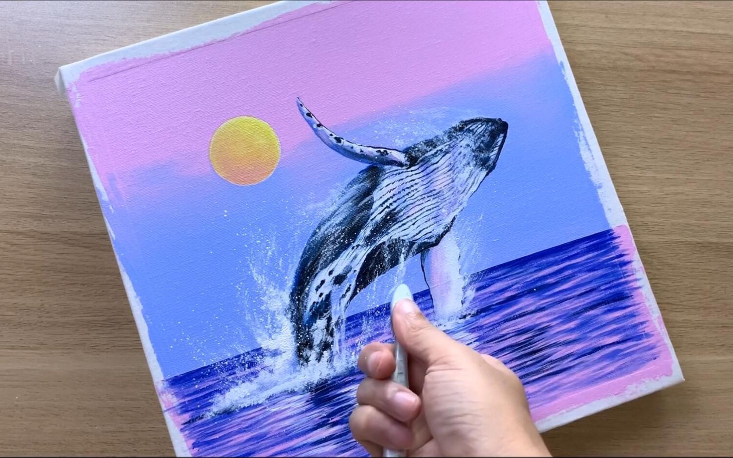 座头鲸绘画图片