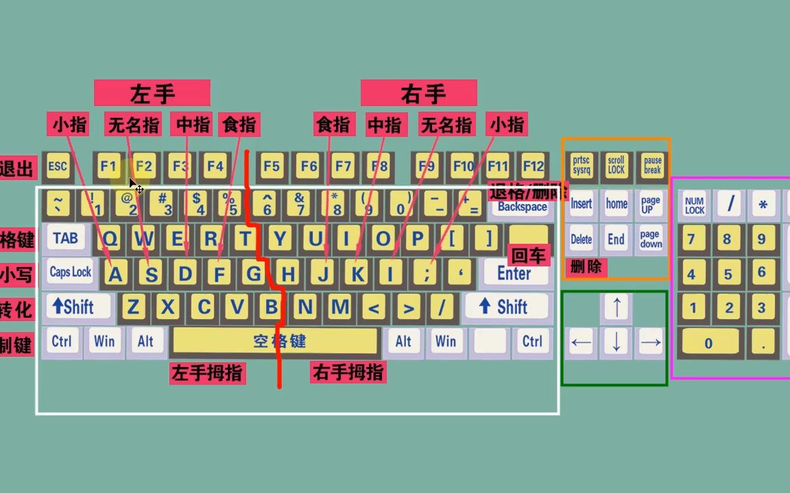 電腦初學者認識鍵盤和鍵盤正確打字方法