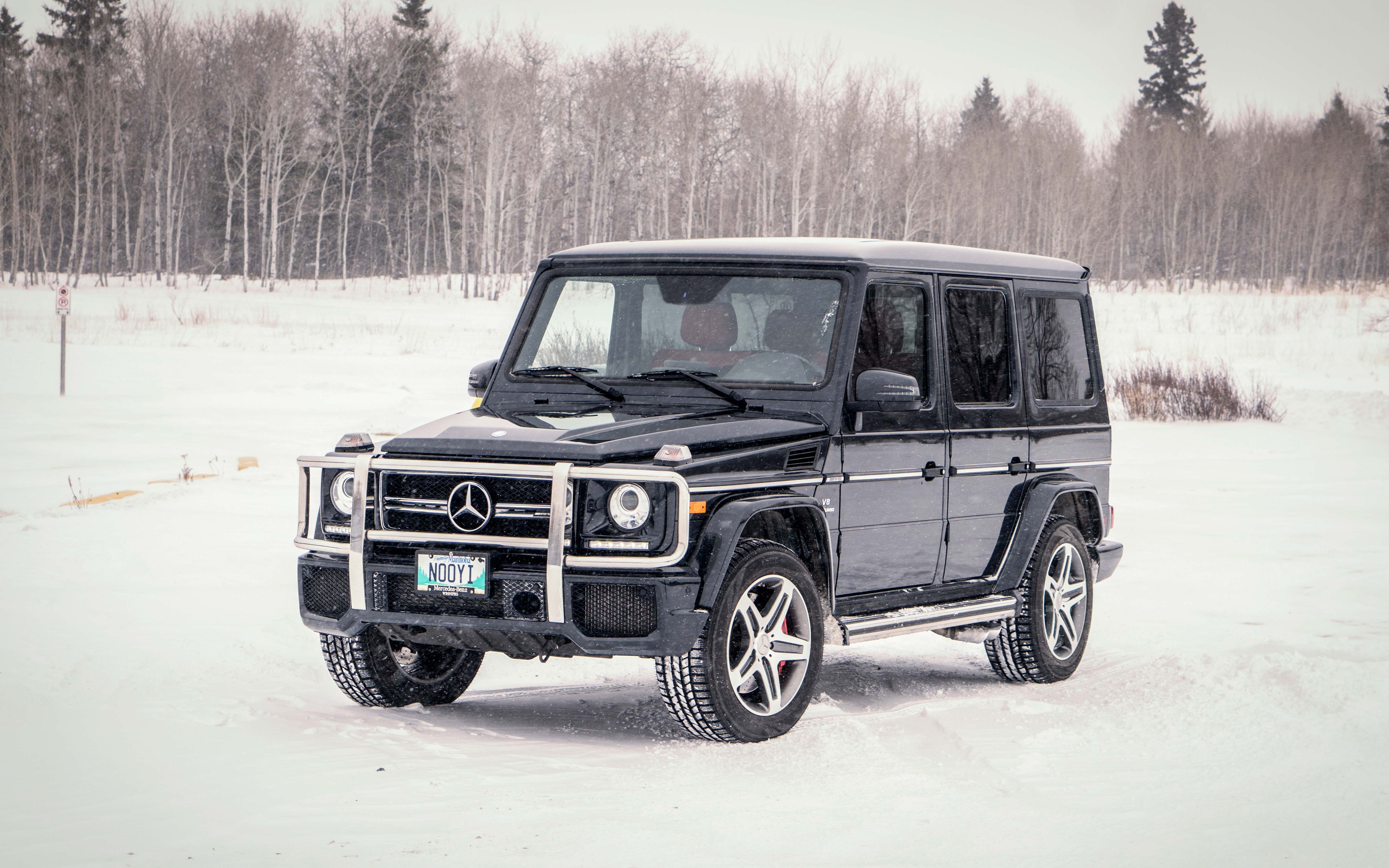 梅赛德斯-奔驰 g63 amg 加拿大雪地漂移