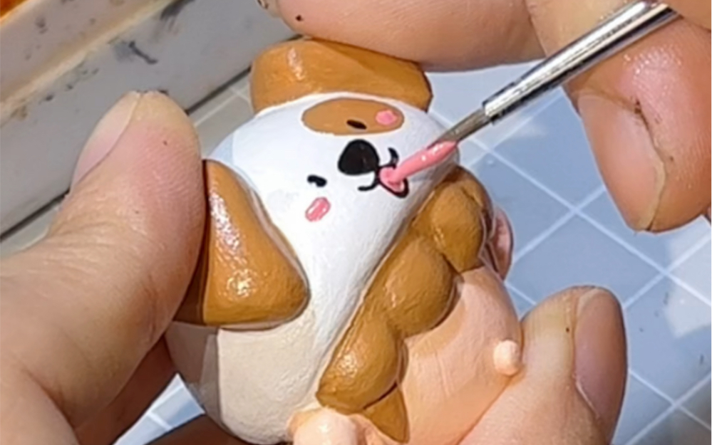 【石塑粘土手作上色】修勾有谁不喜欢呢_哔哩哔哩_bilibili