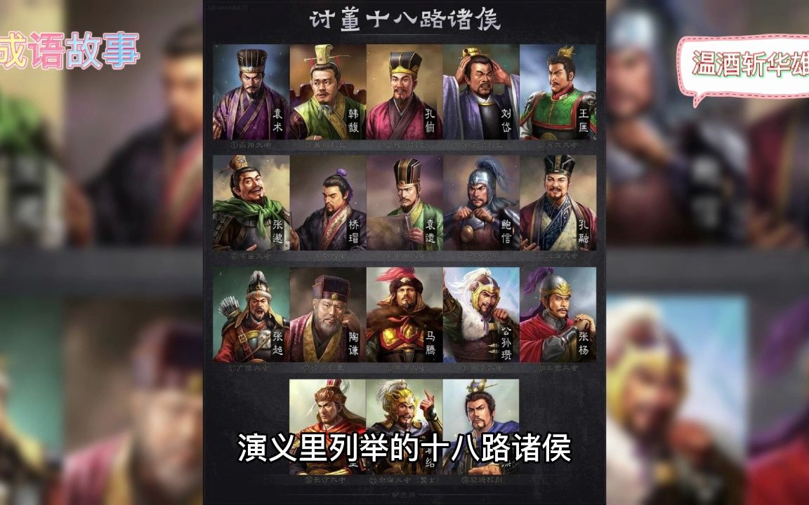 三国成语故事:温酒斩华雄哔哩哔哩bilibili