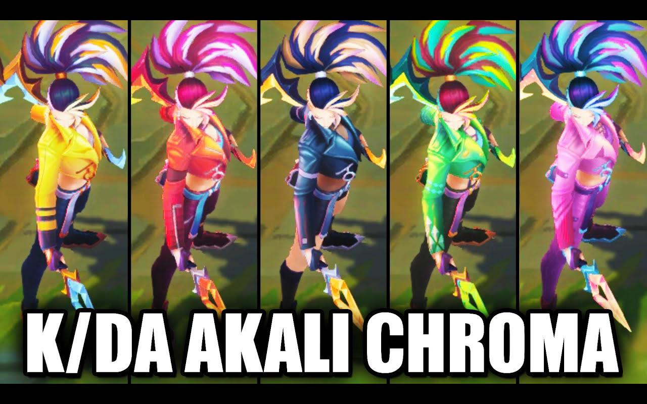 「皮肤预览厅」- 炫彩 - 阿卡丽·离群之刺 —— kda all out - 英雄