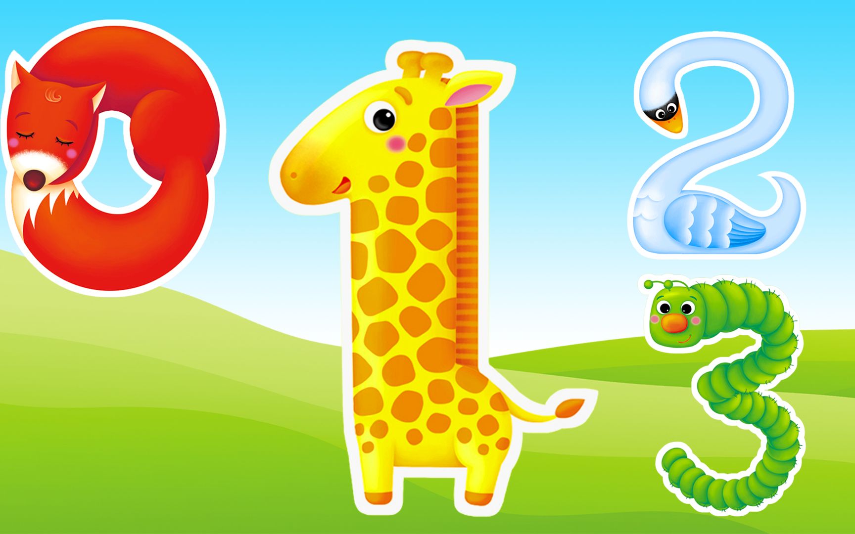 动物知识早教动画,认识颜色和数字