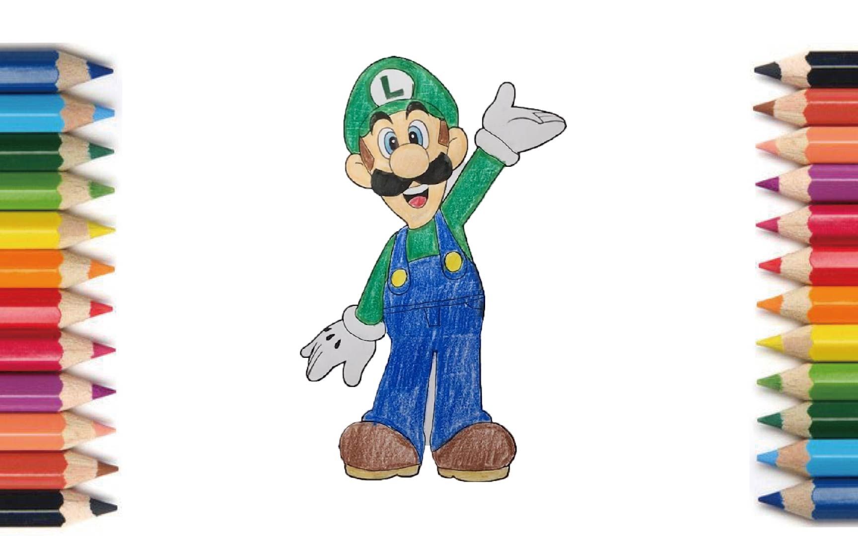 【coloring】 luigi 【塗り絵】ルイージ 【画画】路易基 