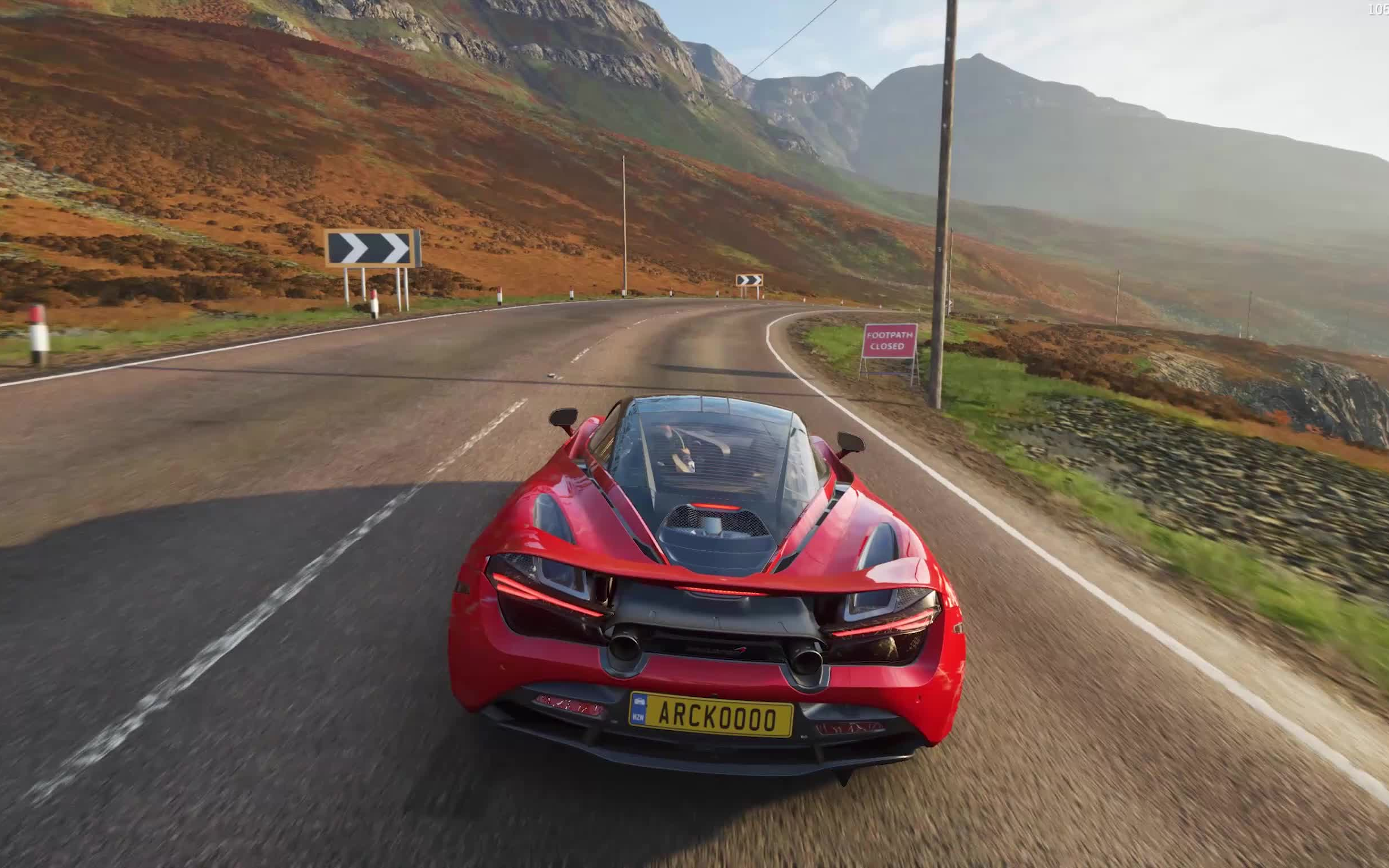 forza horizon 4 迈凯伦720sp 在2020的最后一天自由的跑一圈歌莉娅