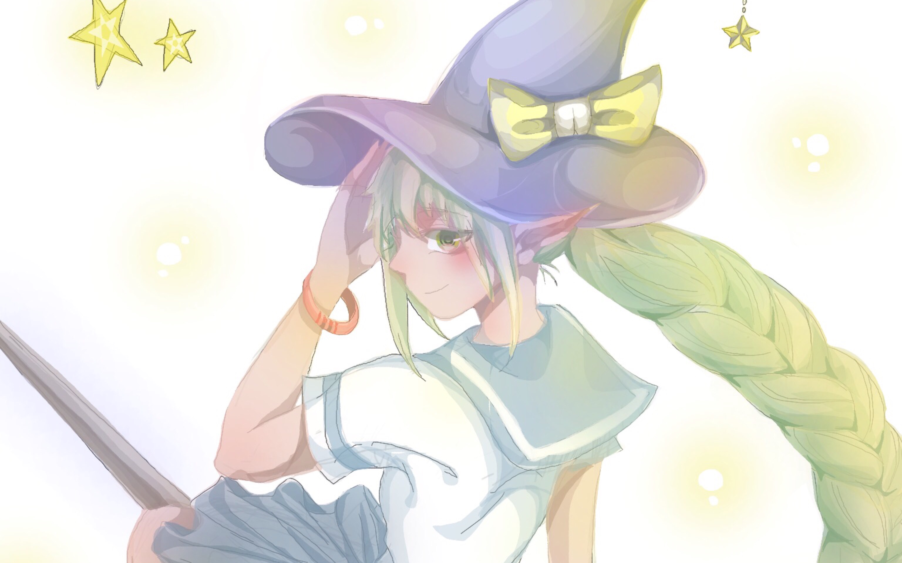 【画吧】渣渣指绘一个飞天小魔女