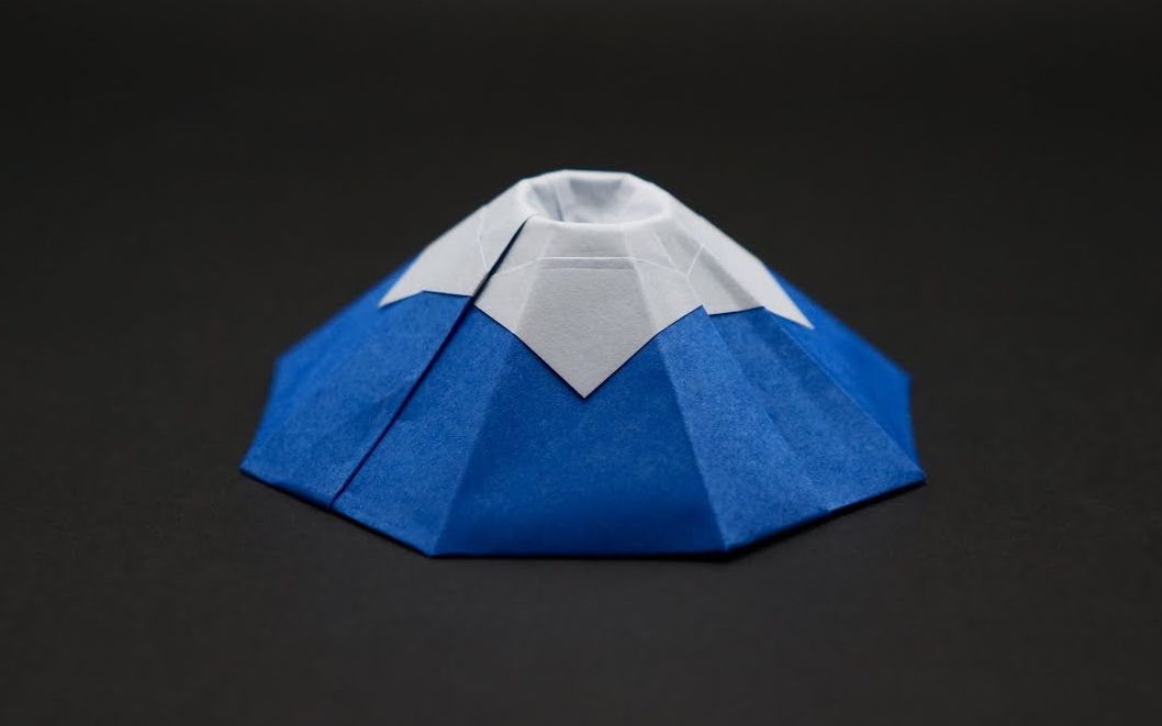 【折纸-教程】这个富士山折纸是强迫症的福音呢