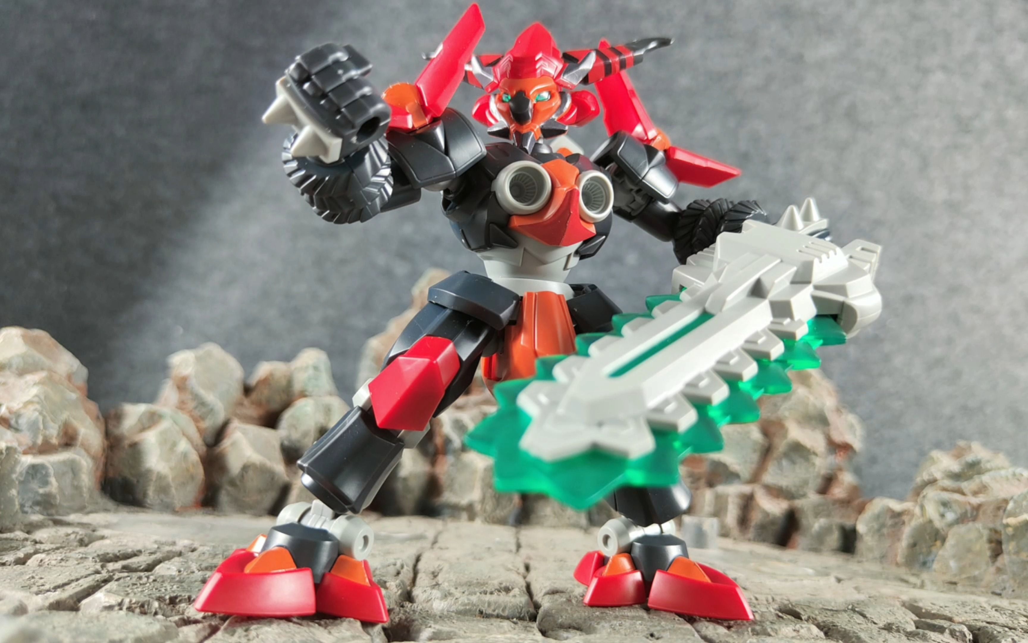 拼装完成!万代 l5 lbx 纸箱战机 新生 弹波战机 破坏王绝斗