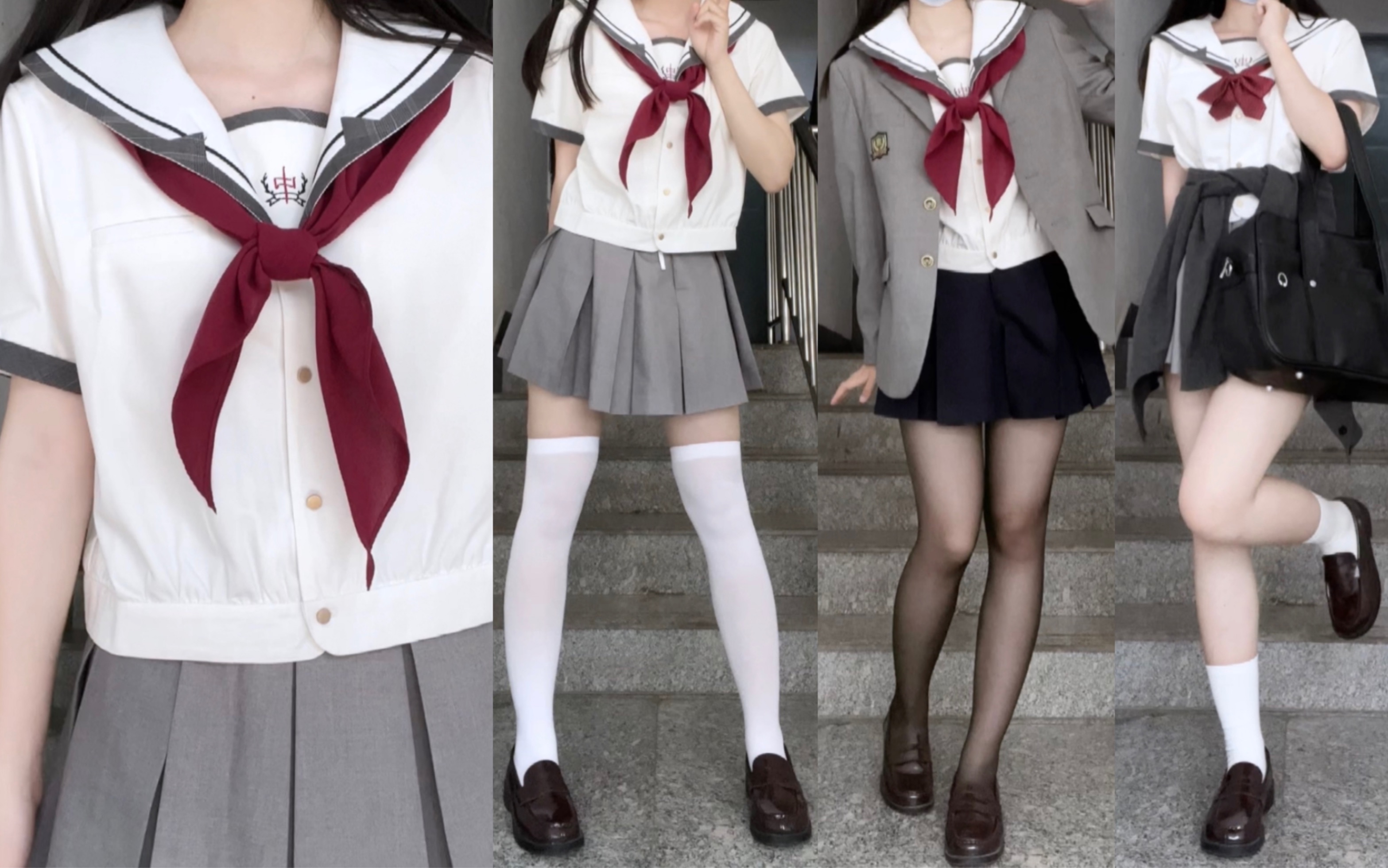 [图]校供感✿鹤取中 jk千鸟格水手服穿搭分享｜仲春二四 jk制服 夏服