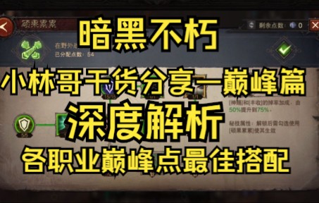 [图]暗黑不朽【各职业最佳巅峰加点深度解析】