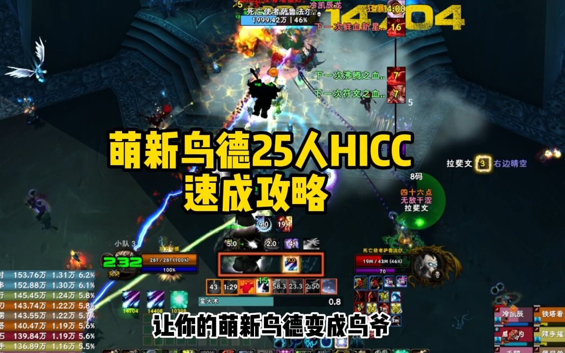 魔兽世界巫妖王之怒,鸟德ICC副本新手速成攻略,萌新鸟德也能拿DPS补贴!网络游戏热门视频