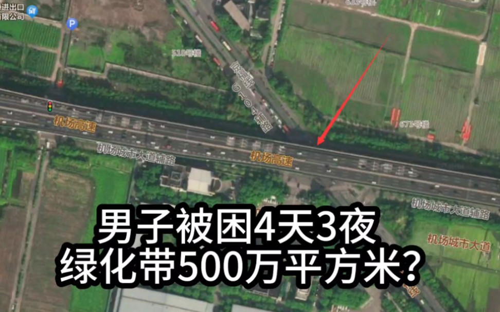 [图]杭州男子在绿化带迷路被困4天3夜，绿化带在哪？有500万平方米？