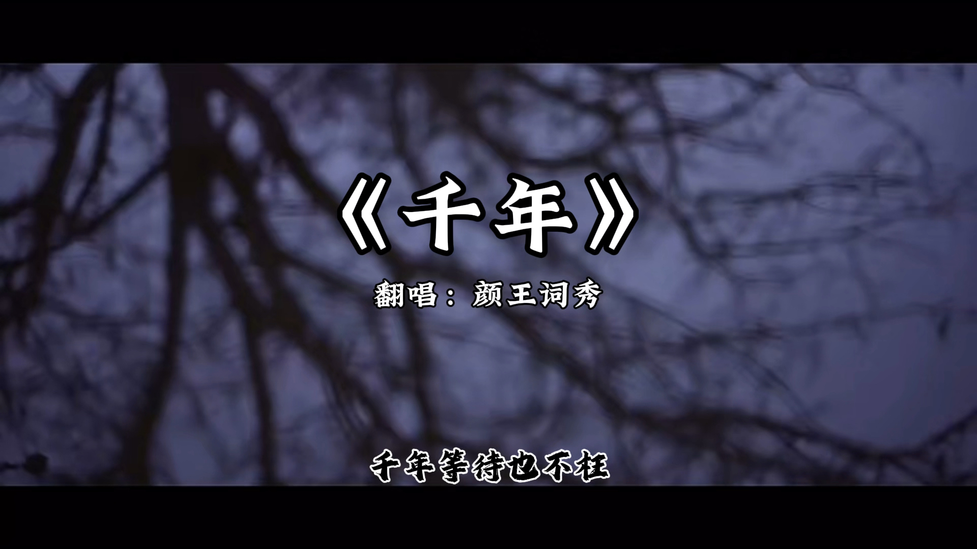 颜王词秀《千年》