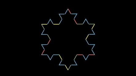 科克雪花搜 (也被称为科赫雪花)是一种数学曲线,也是分形几何中涉及到