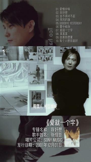 张信哲—爱就一个字,好吧,大的来了,当初第一次看这个mv觉得tmd帅呆了