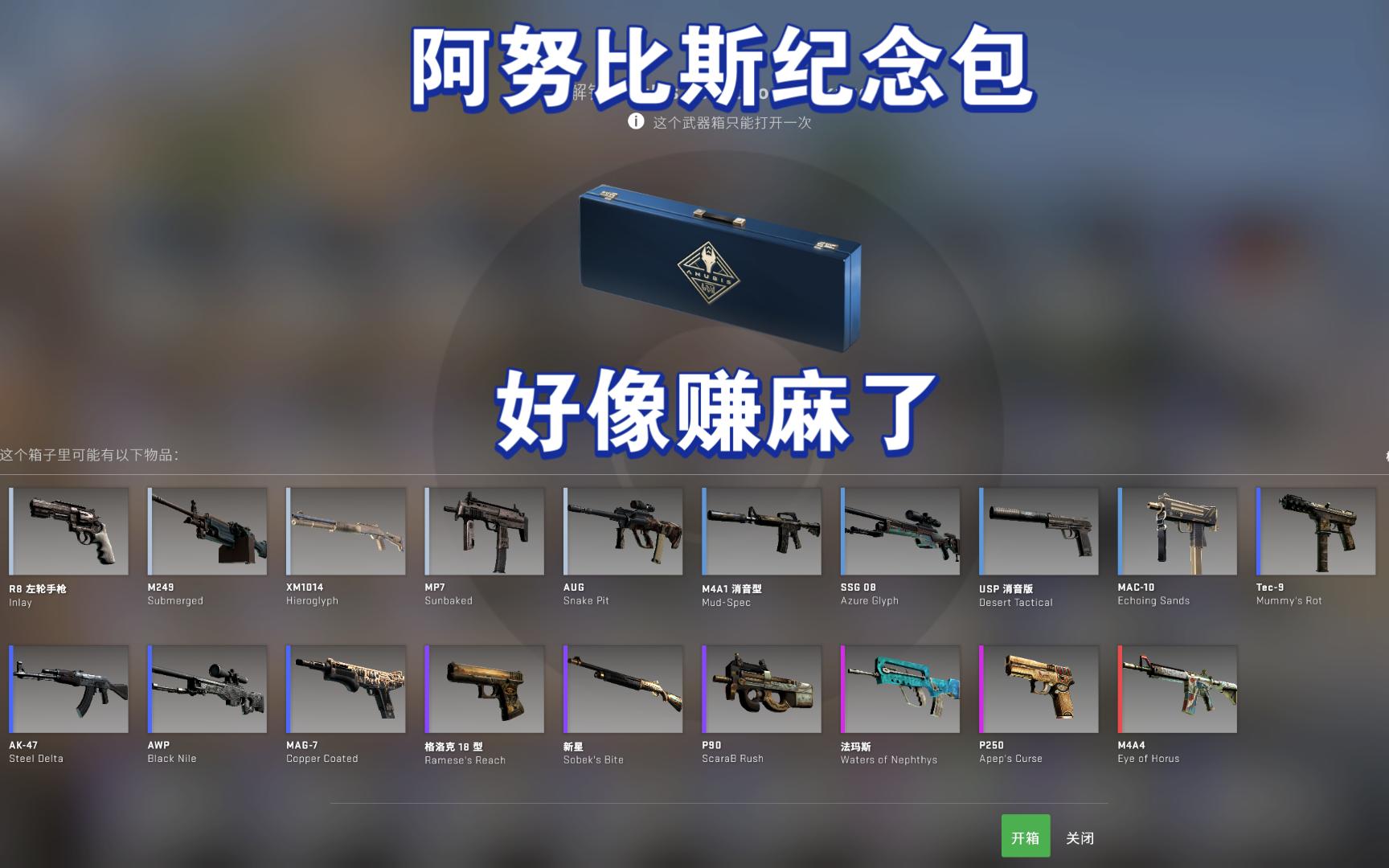 【csgo】阿努比斯纪念包来个红?