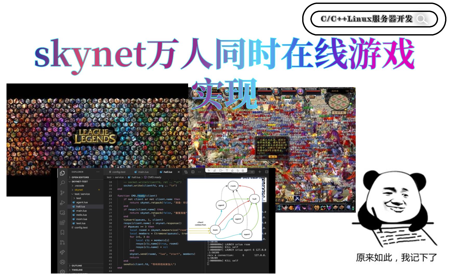 skynet实现万人同时在线游戏 C/C++Linux服务器开发/架构师哔哩哔哩bilibili