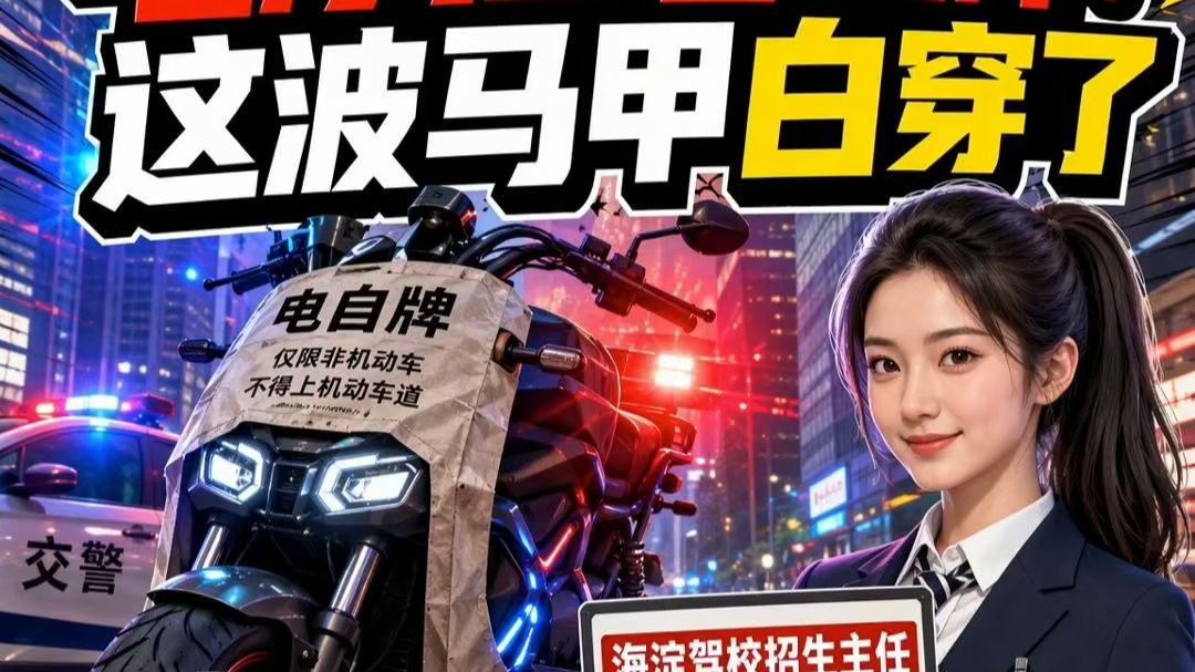 电摩挂电自牌？这波“马甲”白穿了🤡