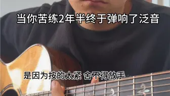 当你苦练了两年半，突然学会了泛音！！大师我悟了
