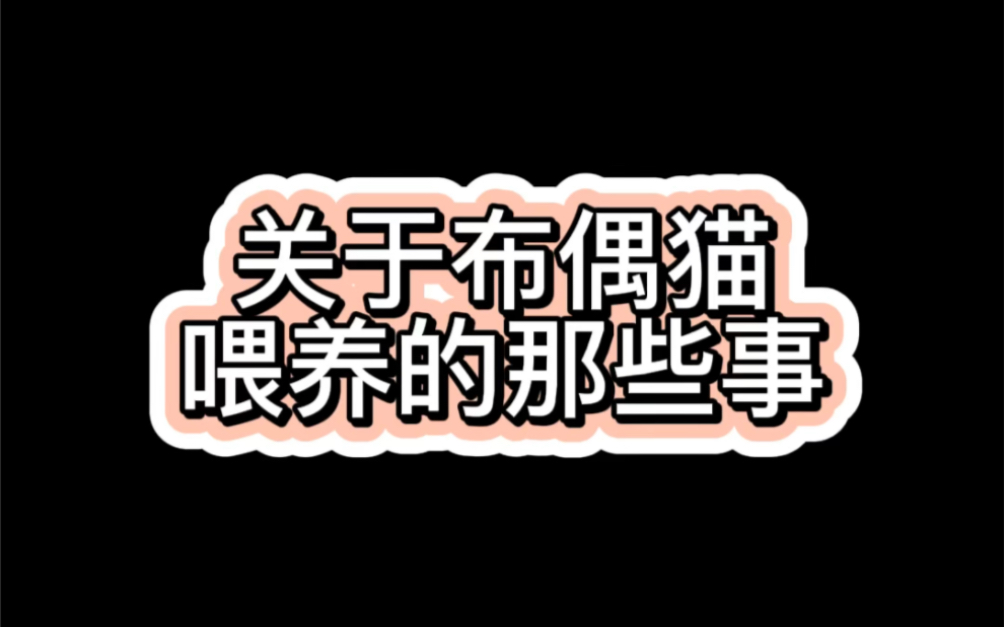 应粉丝要求出的一期布偶猫喂养的讲解,需要的铲屎官们可以参考噢哔哩哔哩bilibili