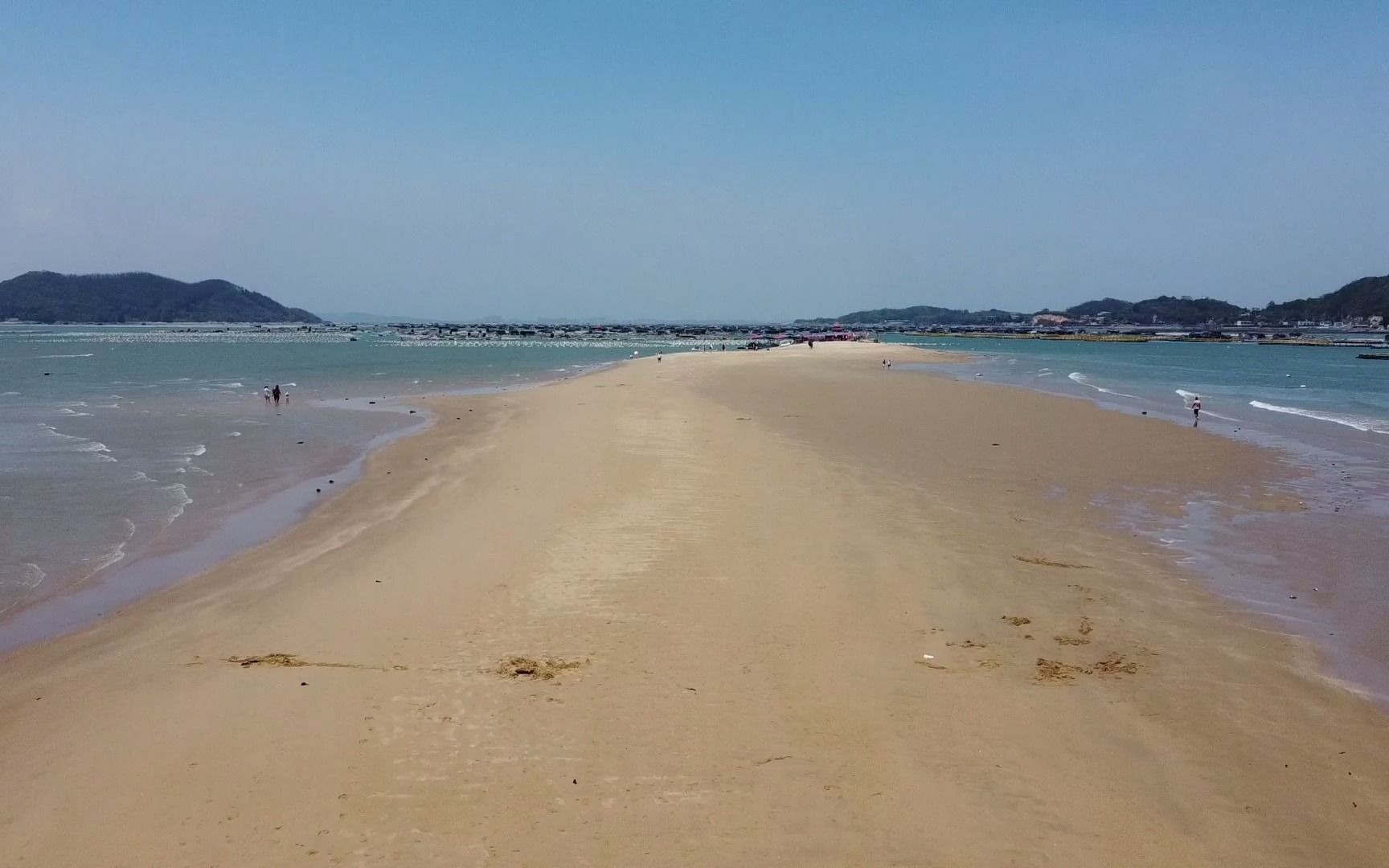 初次航拍东山岛鱼骨沙洲